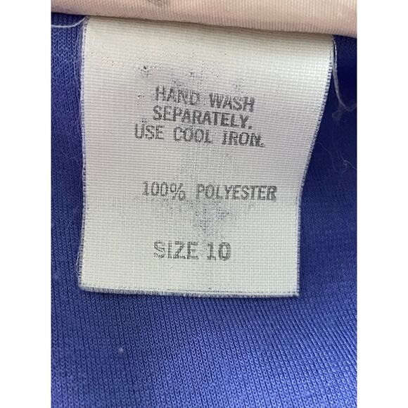 Vintage Anjac Jack Needleman Purple Midi Dress Wood Buttons - Picture 9 of 9